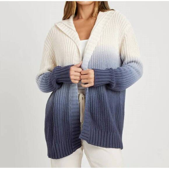 SPLENDID Sweaters - NEW SPLENDID hooded cardigan top in raya ombre